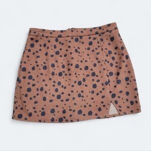 A Father's Love Animal Print Mini skirt Leopard Cheetah Faux Suede Size Medium